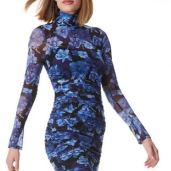 Alice + Olivia Dresses & Skirts - Alice + Olivia Delora Turtleneck Mesh Dress